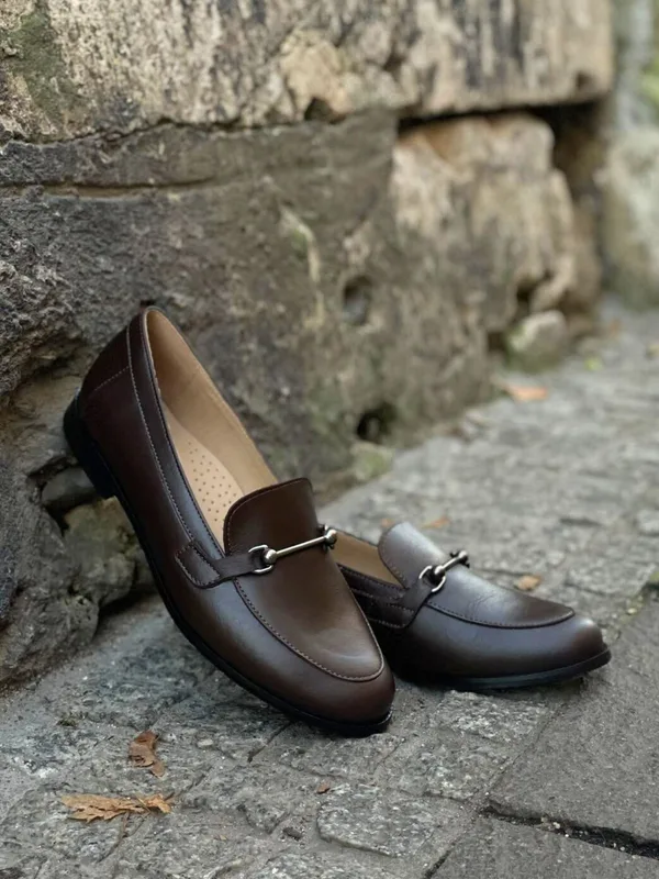 Brązowe loafersy Julia — Konopka Shoes