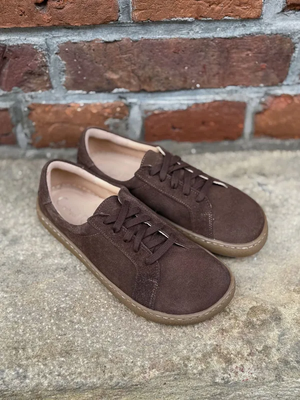 Brązowe półbuty barefoot — Konopka Shoes