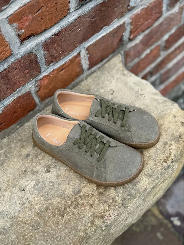 Zielone półbuty Barefoot — Konopka Shoes