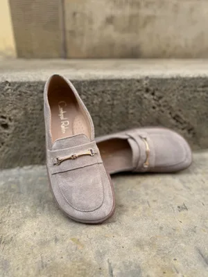 Beżowe półbuty Barefoot — Konopka Shoes