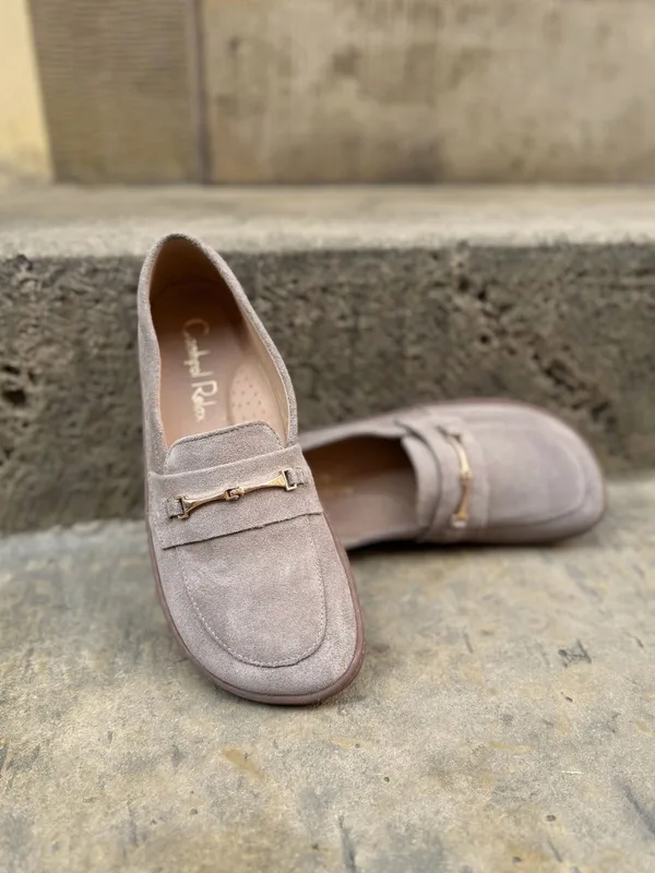 Beżowe półbuty Barefoot — Konopka Shoes