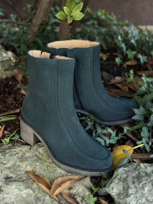 Zielone botki Noelia — Konopka Shoes