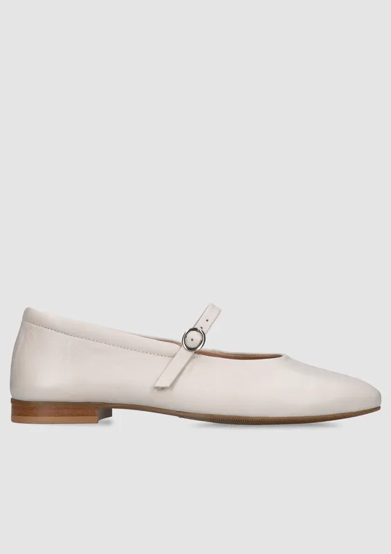 Beżowe baleriny Luisa — Konopka Shoes