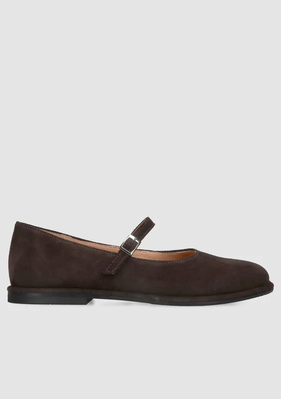 Brązowe baleriny Margherita — Konopka Shoes