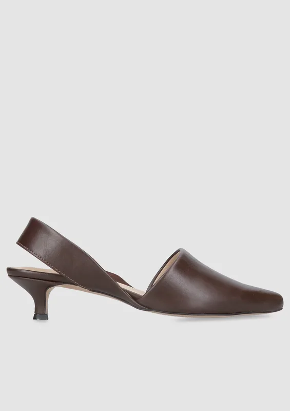 Brązowe czółenka Maelle — Konopka Shoes