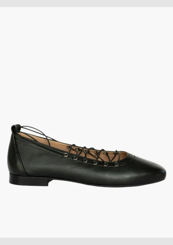 Czarne baleriny Luisa — Konopka Shoes