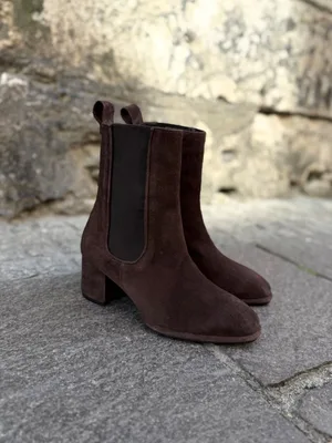 Brązowe botki Lorena — Konopka Shoes