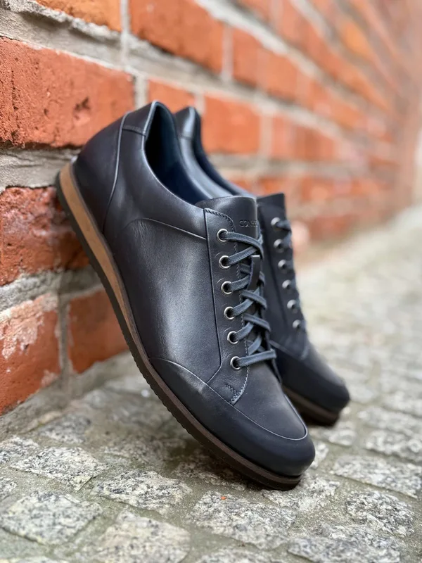 Granatowe sneakersy Ksawery — Konopka Shoes