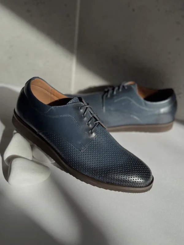 Granatowe półbuty Mason — Konopka Shoes
