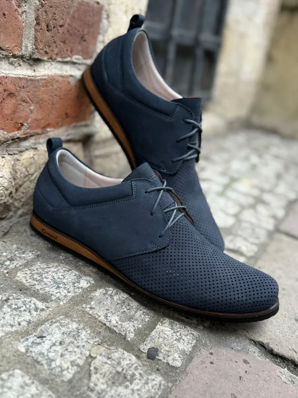 Granatowe półbuty Ksawery — Konopka Shoes