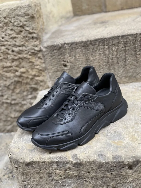 Czarne sneakresy Jazon — Konopka Shoes