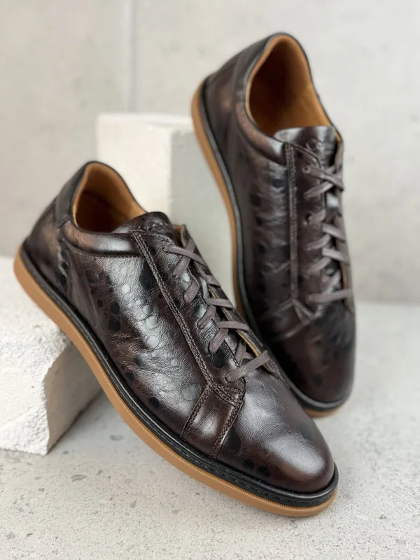 Brązowe półbuty Casey — Konopka Shoes