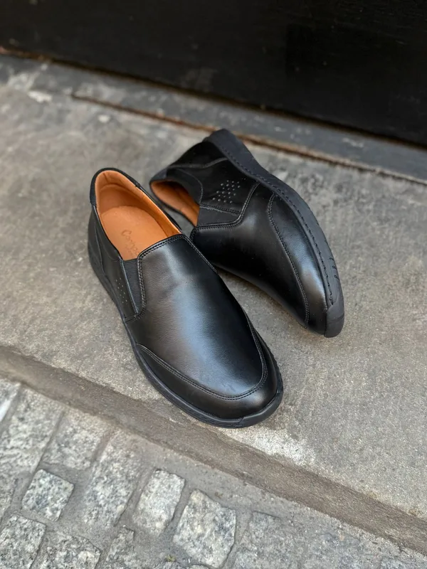 Czarne półbuty Edgar — Konopka Shoes