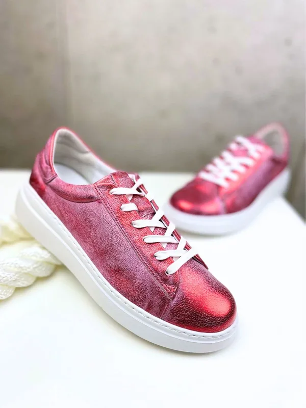 Czerwone sneakersy Piper — Konopka Shoes