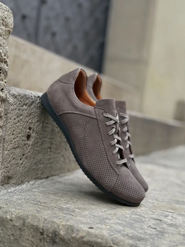 Brązowe sneakersy Ksawery — Konopka Shoes