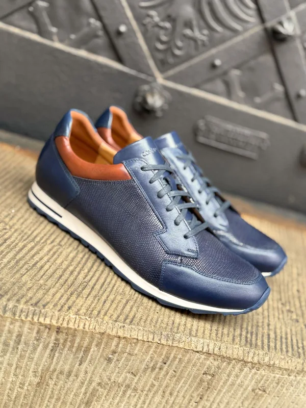 Granatowe sneakersy Denis — Konopka Shoes