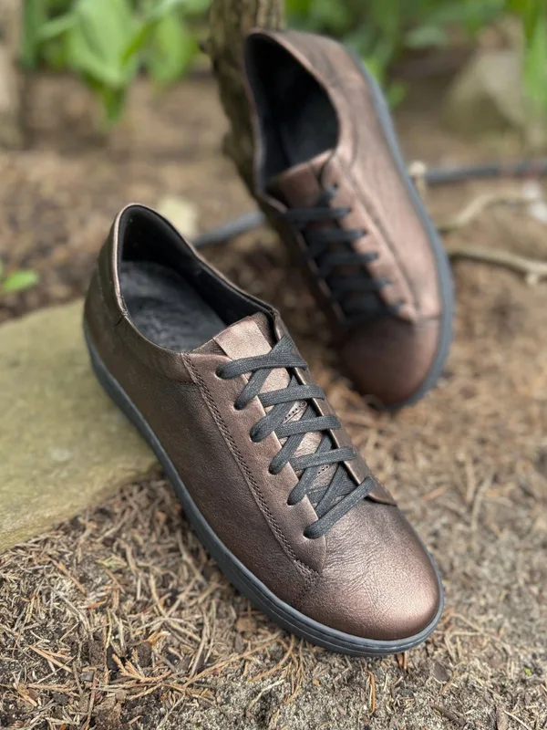 Brązowe sneakersy Fabio — Konopka Shoes