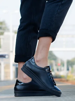 Czarne sneakersy Fabio — Konopka Shoes