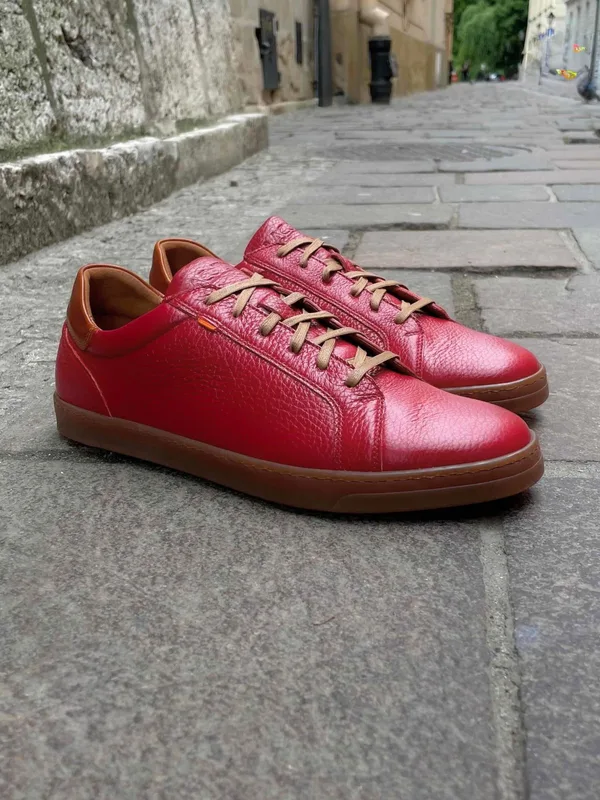Czerwone sneakersy Casey — Konopka Shoes