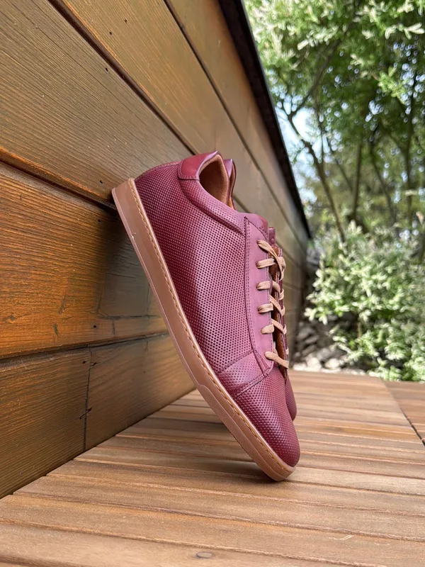 Bordowe sneakersy Casey — Konopka Shoes