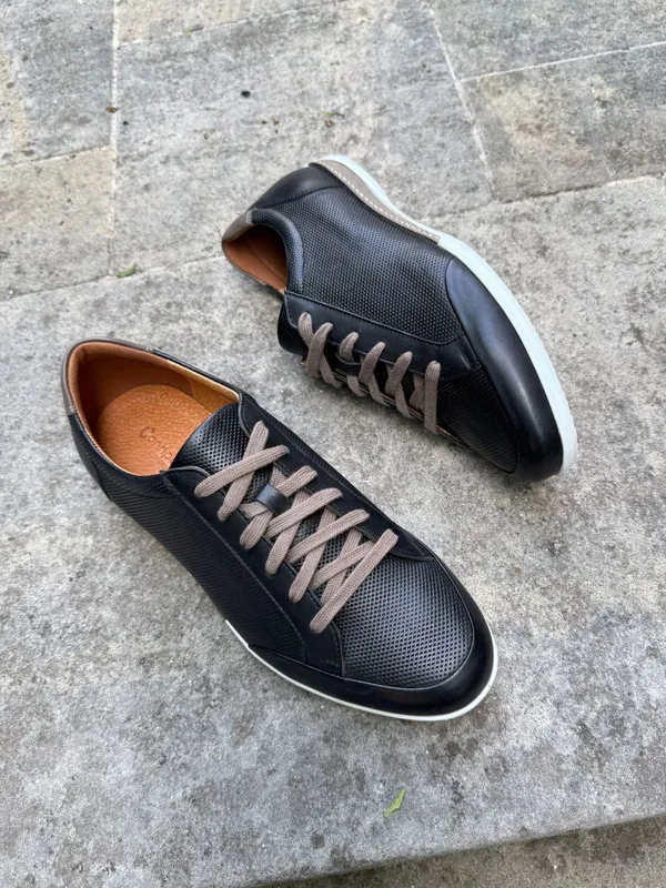 Czarne sneakersy Rico — Konopka Shoes