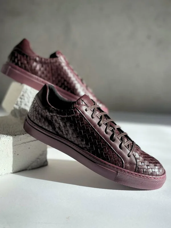 Bordowe sneakersy Fotyn — Konopka Shoes