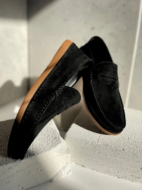 Czarne mokasyny Federico — Konopka Shoes