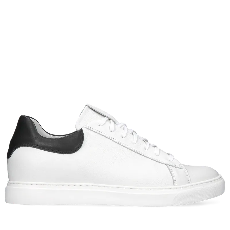 Białe buty podwyższające Xavier +6 cm — Konopka Shoes