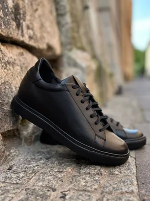 Czarne buty podwyższające Xavier +6 cm — Konopka Shoes