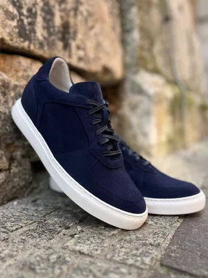Granatowe buty podwyższające Xavier +6 cm — Konopka Shoes