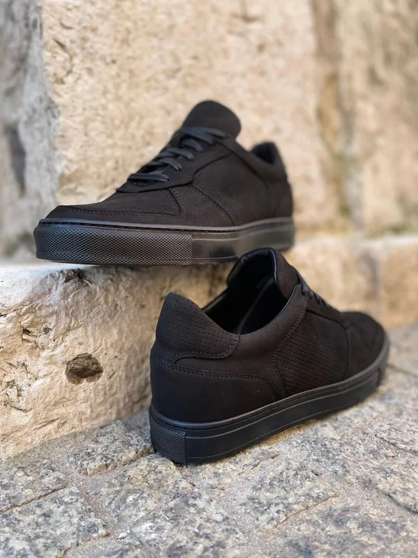Czarne buty podwyższające Xavier +6 cm — Konopka Shoes