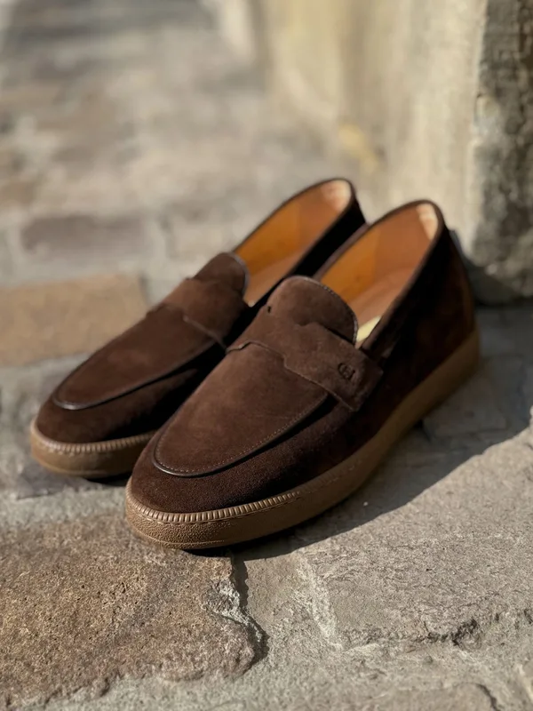 Brązowe buty podwyższające Nico +6 cm — Konopka Shoes