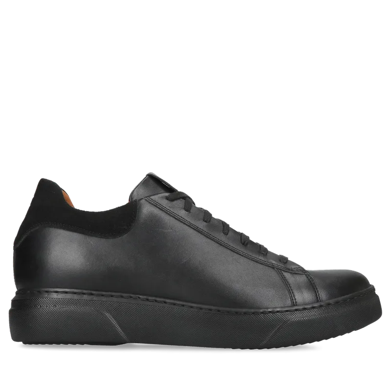 Czarne buty podwyższające Cyrus +6 cm — Konopka Shoes