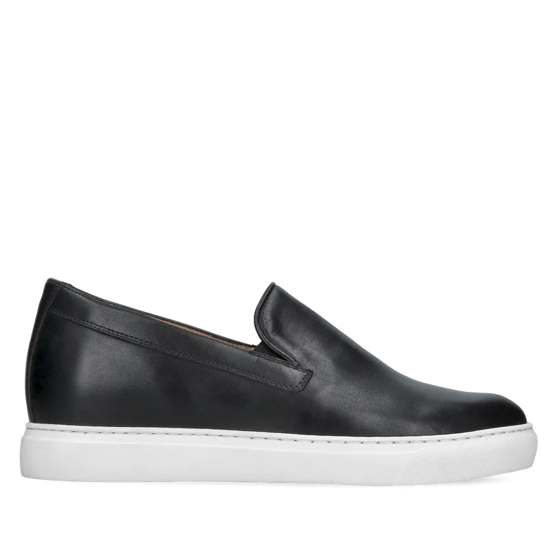 Czarne buty podwyższające Xavier — Konopka Shoes