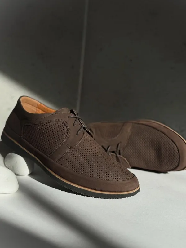 Brązowe półbuty Lars — Konopka Shoes