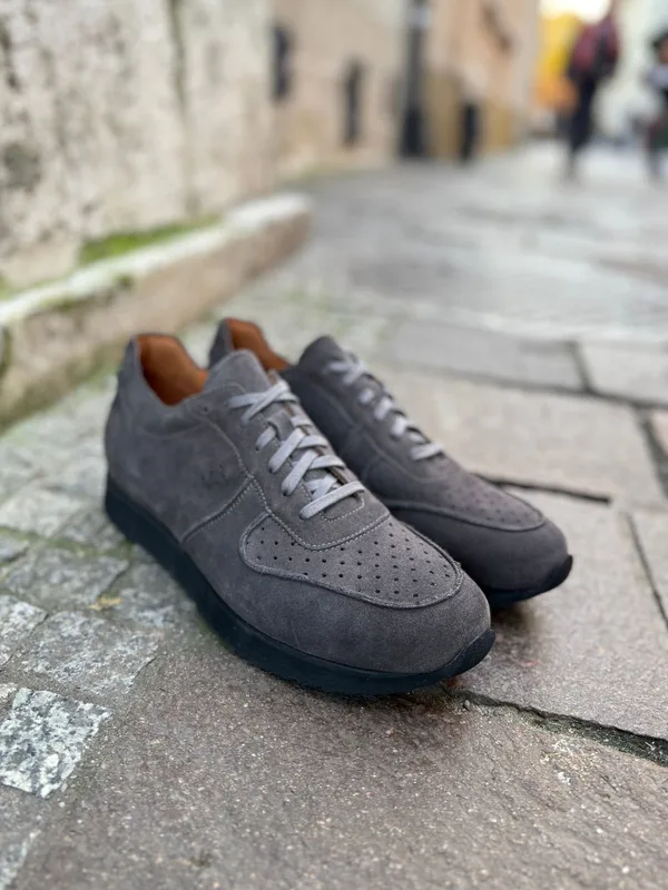Szare sneakersy Eddie — Konopka Shoes