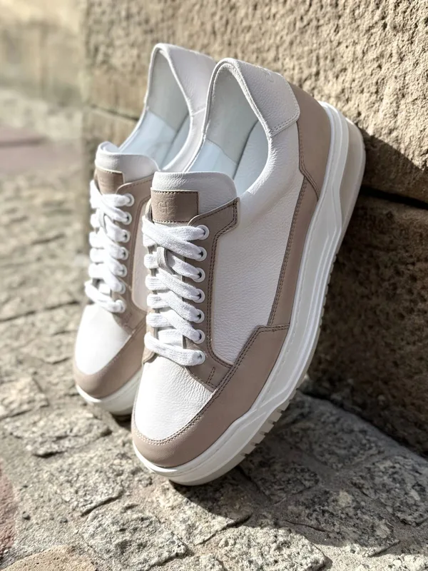 Beżowe sneakersy Evan — Konopka Shoes