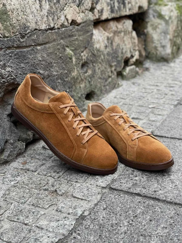 Brązowe sneakersy Rovian — Konopka Shoes