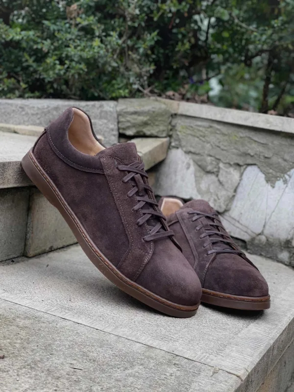 Brązowe sneakersy Rovian — Konopka Shoes