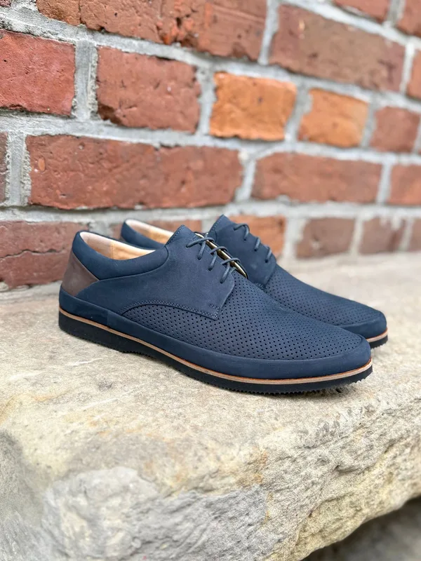 Granatowe półbuty Lars — Konopka Shoes