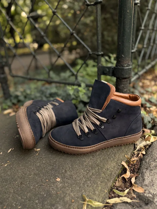 Granatowe trzewiki Isak — Konopka Shoes