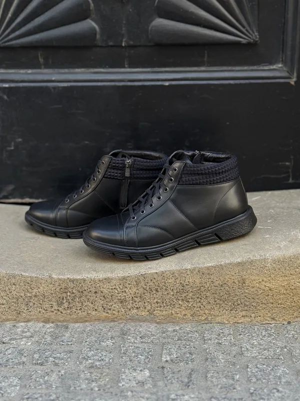 Czarne trzewiki Markus — Konopka Shoes