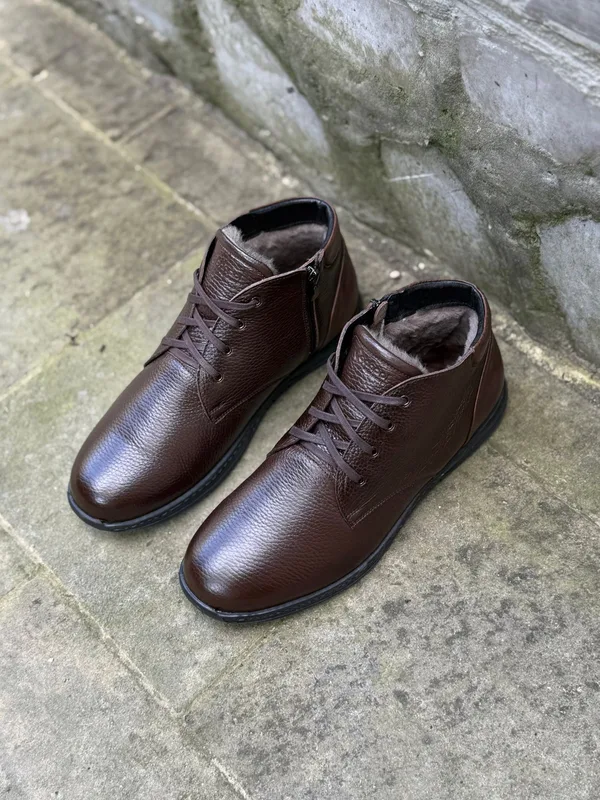 Brązowe trzewiki Edgar — Konopka Shoes