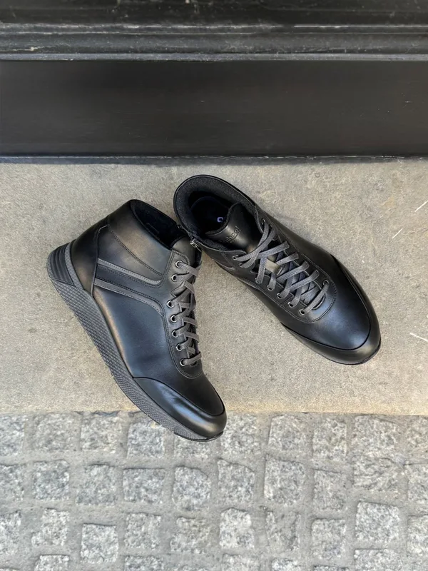 Czarne trzewiki Luka — Konopka Shoes