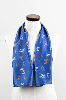 Apaszka podłużna z chartami granat — LOANI