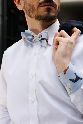 Muszka męska błękitna Charty — LOANI