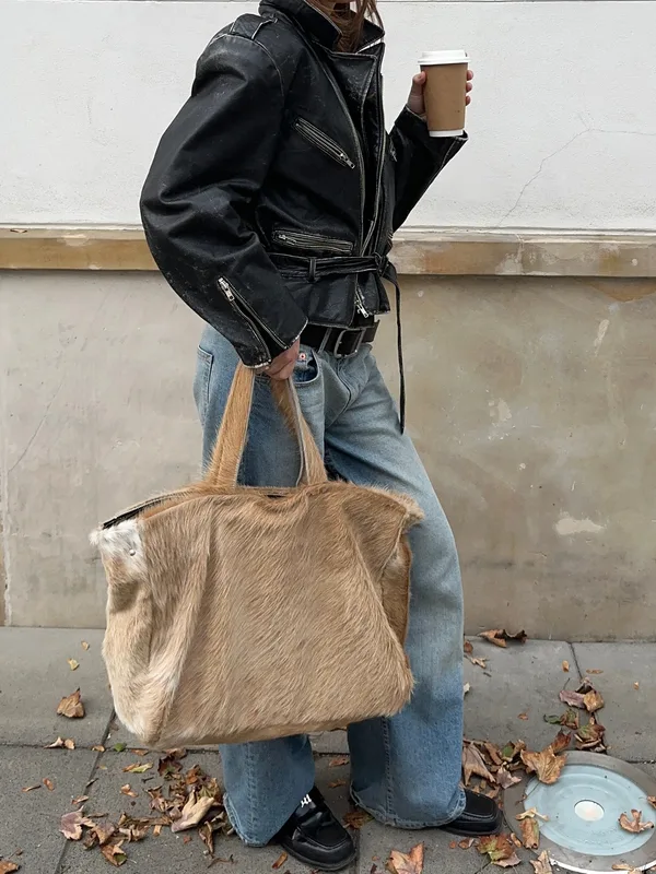 COW BEIGE BAG — mkuzniacka