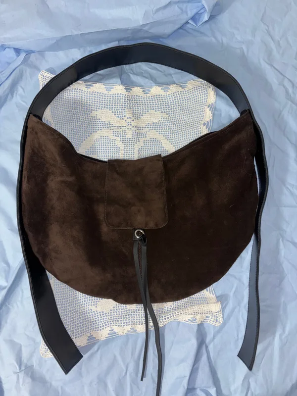 HOBO BAG BROWN SUEDE — mkuzniacka