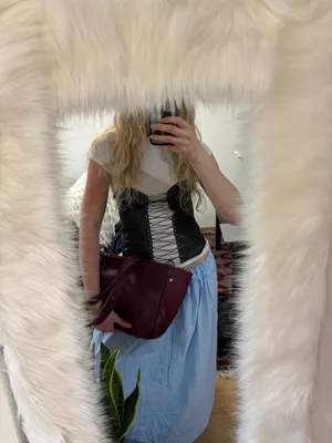 COW BURGUNDY LEATHER BAG — mkuzniacka