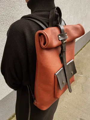 Plecak "Kurierski" rudo czarny — NALA